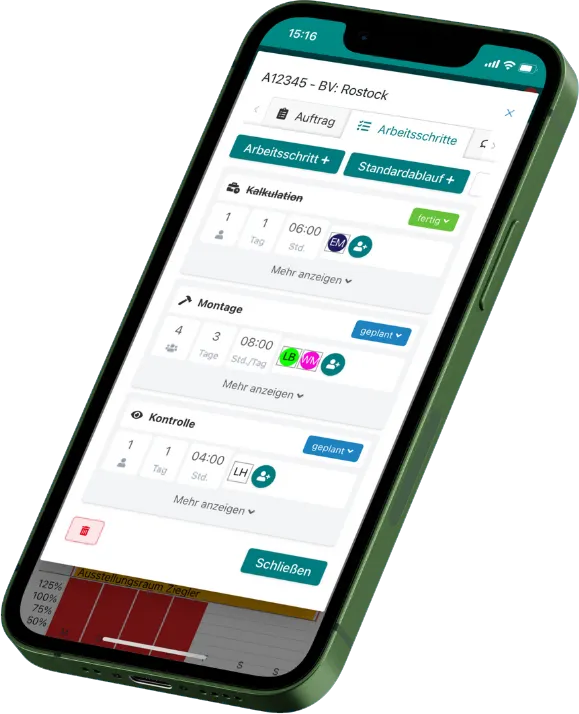 Mitarbeiterplanung für Handwerker