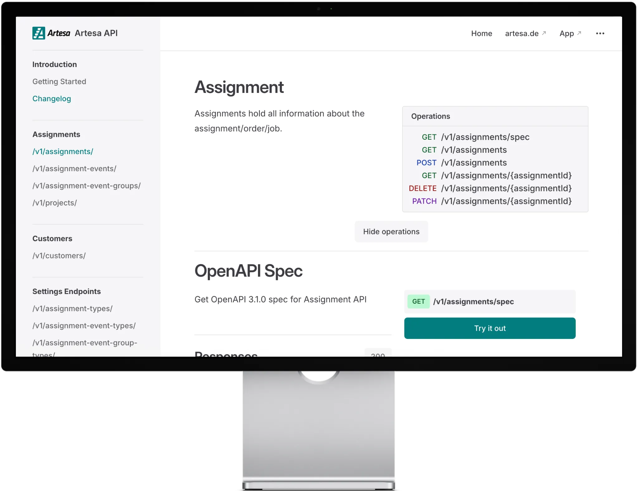 Die Dokumentation unser offenen Schnittstelle